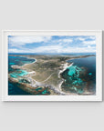Rottnest Island Panorama - Art Print - Traditional Frame - White - Landscape
