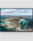 Rottnest Island Panorama - Art Print - Float Frame Canvas - Black - Landscape