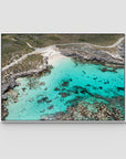 Little Salmon Bay - Rottnest Island - Art Print - Float Frame Canvas - White - Landscape