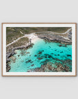 Little Salmon Bay - Rottnest Island - Art Print - Traditional Frame - Raw Oak - Landscape