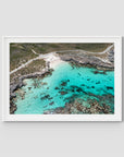 Little Salmon Bay - Rottnest Island - Art Print - Traditional Frame - White - Landscape
