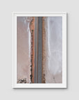 West Oz Salt Lake ii - Art Print - Traditional Frame - White - Portrait