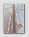 West Oz Salt Lake - Art Print - Float Frame Canvas - Black - Portrait