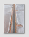 West Oz Salt Lake - Art Print - Float Frame Canvas - White - Portrait