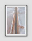 West Oz Salt Lake - Art Print - Traditional Frame - Black - Portrait
