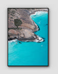 West Beach Rocky Blues - Esperance - Art Print - Float Frame Canvas - Black - Portrait