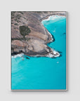 West Beach Rocky Blues - Esperance - Art Print - Float Frame Canvas - White - Portrait