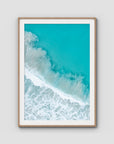 West Beach White Wash ii - Esperance - Art Print - Traditional Frame - Raw Oak - Portrait