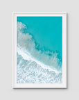 West Beach White Wash ii - Esperance - Art Print - Traditional Frame - White - Portrait