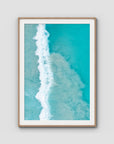 West Beach White Wash iii - Esperance - Art Print - Traditional Frame - Raw Oak - Portrait