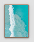 West Beach White Wash iii - Esperance - Art Print - Float Frame Canvas - Raw Oak - Portrait