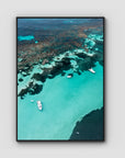 Porpoise Bay - Rottnest Island - Art Print - Float Frame Canvas - Black - Portrait