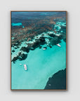 Porpoise Bay - Rottnest Island - Art Print - Float Frame Canvas - Raw Oak - Portrait