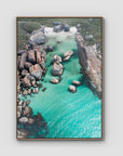 Elephant Rocks Denmark ii - Art Print - Float Frame Canvas - Raw Oak - Portrait