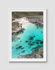 Little Salmon Bay - Rottnest Island - Art Print - Traditional Frame - White - Portrait