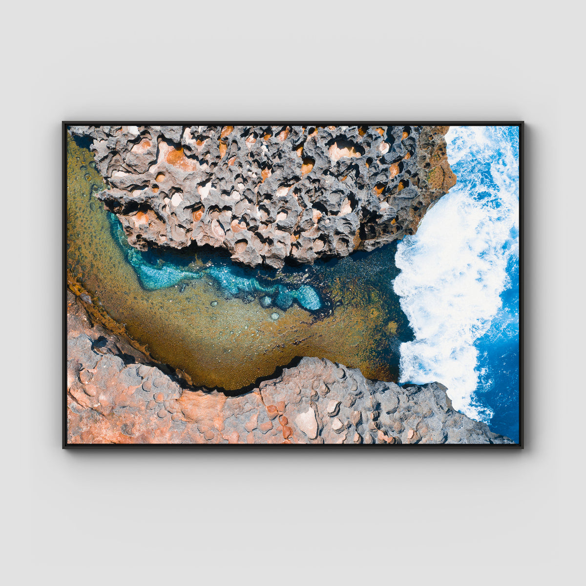 Angel Billabong - Nusa Penida - Art Print - Float Frame Canvas - Black - Landscape