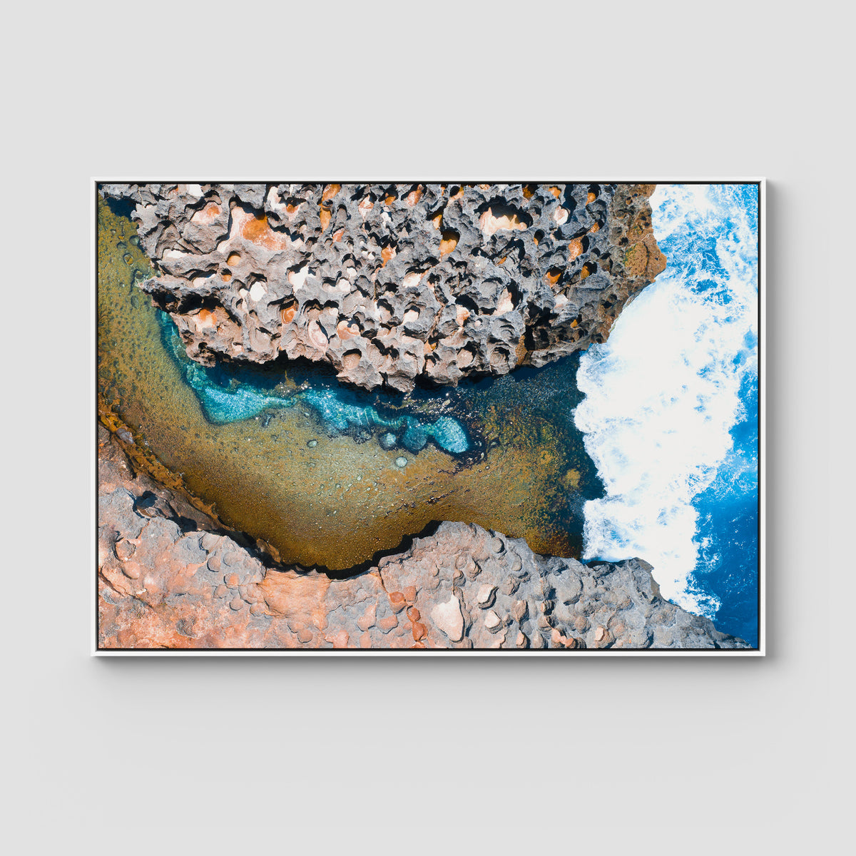 Angel Billabong - Nusa Penida - Art Print - Float Frame Canvas - White - Landscape