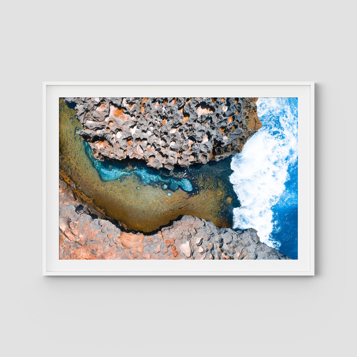 Angel Billabong - Nusa Penida - Art Print - Traditional Frame - White - Landscape