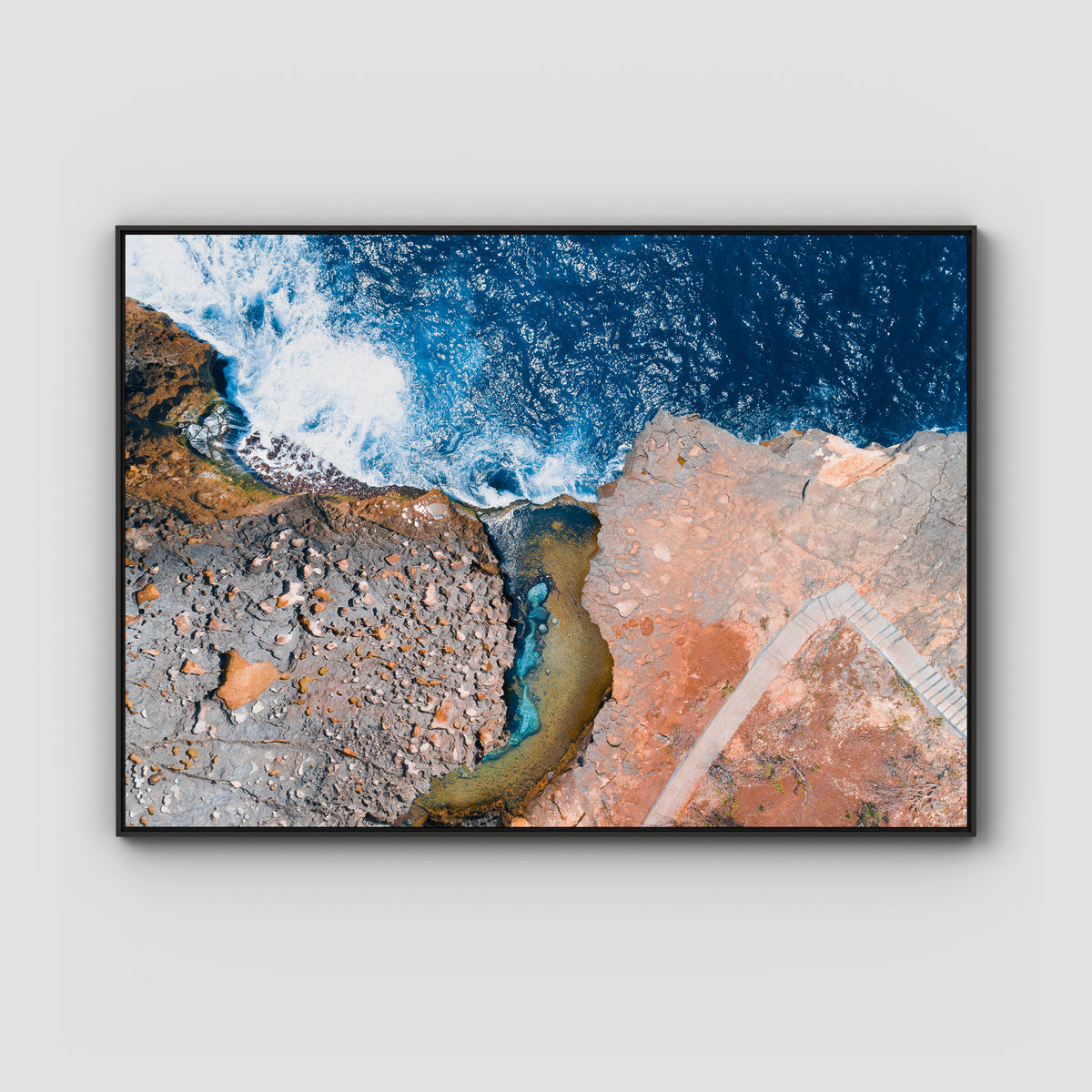 Angel Billabong - Nusa Penida ii - Art Print - Float Frame Canvas - Black - Landscape