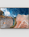 Angel Billabong - Nusa Penida ii - Art Print - Float Frame Canvas - Raw Oak - Landscape