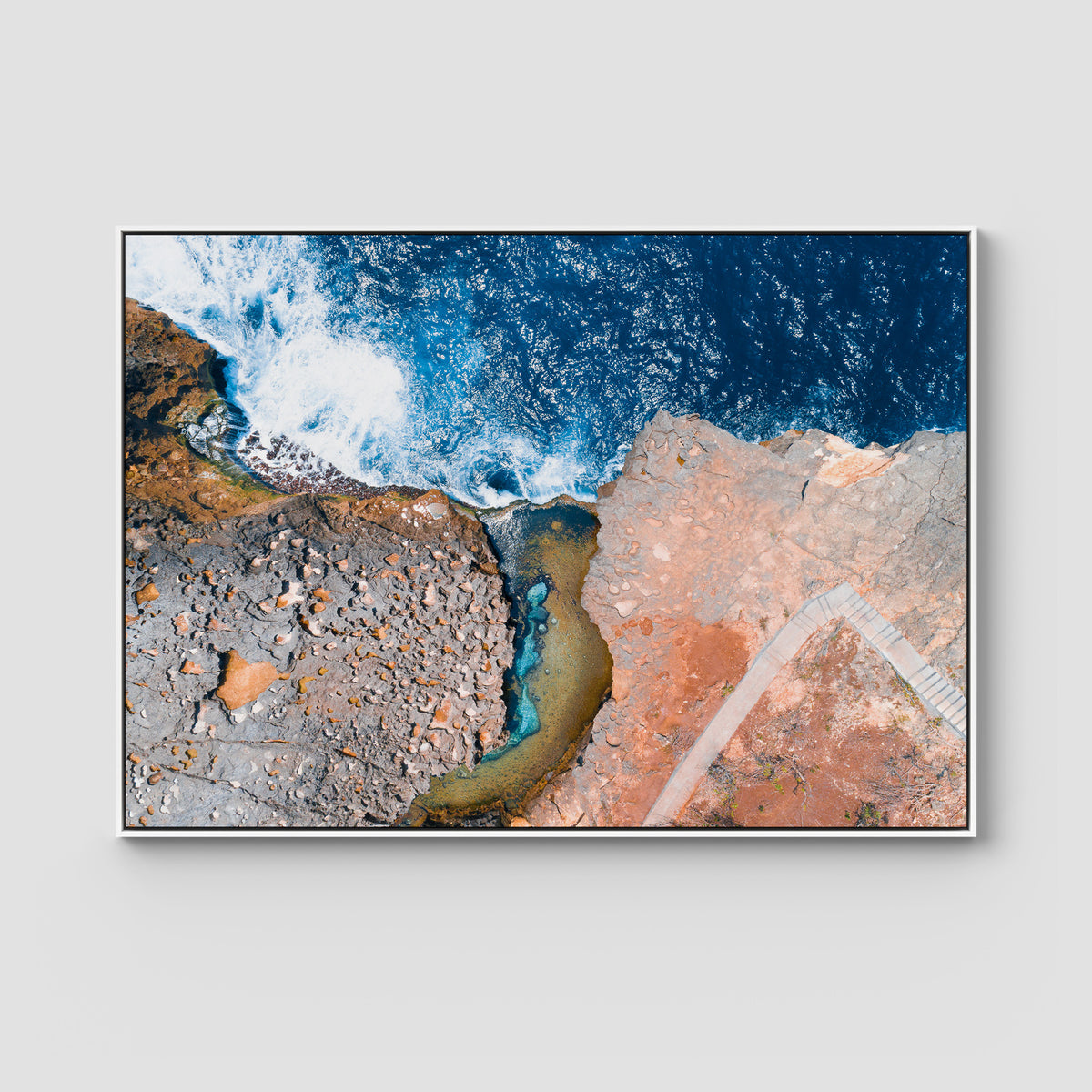 Angel Billabong - Nusa Penida ii - Art Print - Float Frame Canvas - White - Landscape