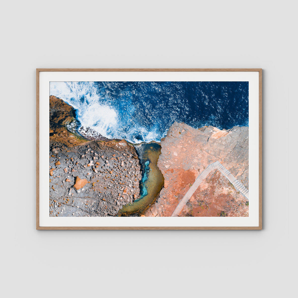 Angel Billabong - Nusa Penida ii - Art Print - Traditional Frame - Raw Oak - Landscape
