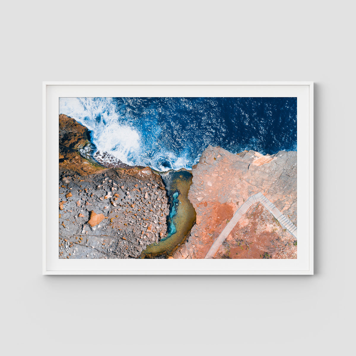 Angel Billabong - Nusa Penida ii - Art Print - Traditional Frame - White - Landscape