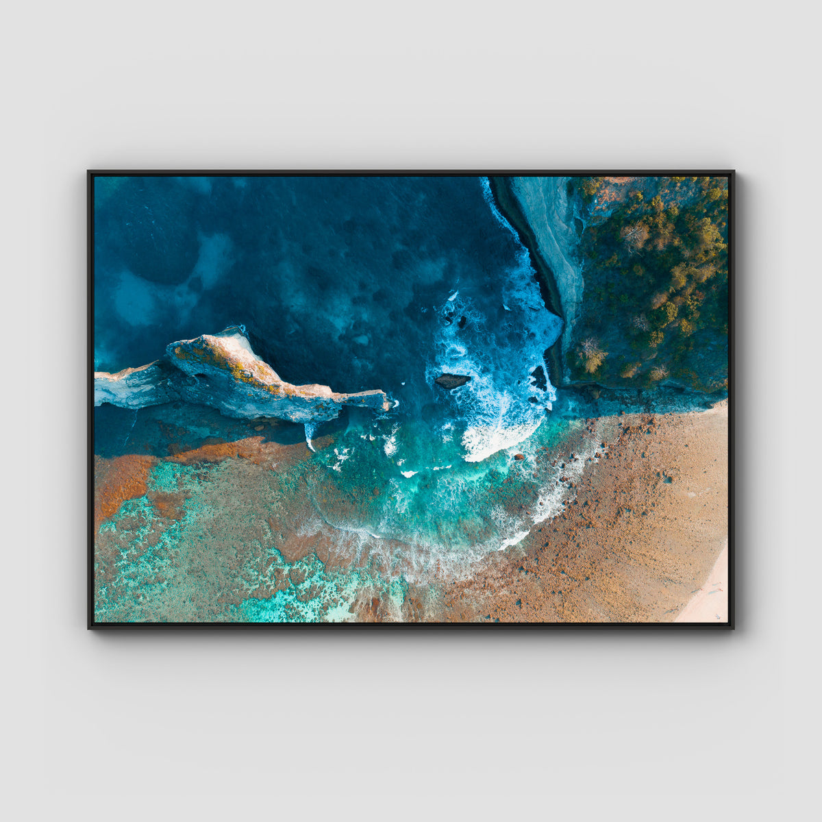 Atuh Beach - Nusa Penida - Art Print - Float Frame Canvas - Black - Landscape