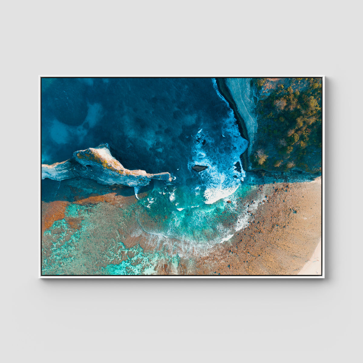 Atuh Beach - Nusa Penida - Art Print - Float Frame Canvas - White - Landscape
