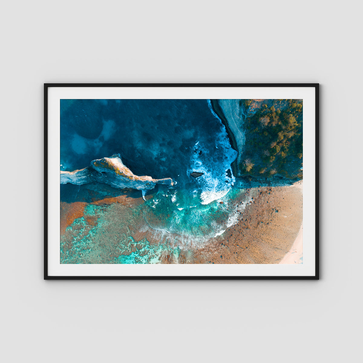 Atuh Beach - Nusa Penida - Art Print - Traditional Frame - Black - Landscape