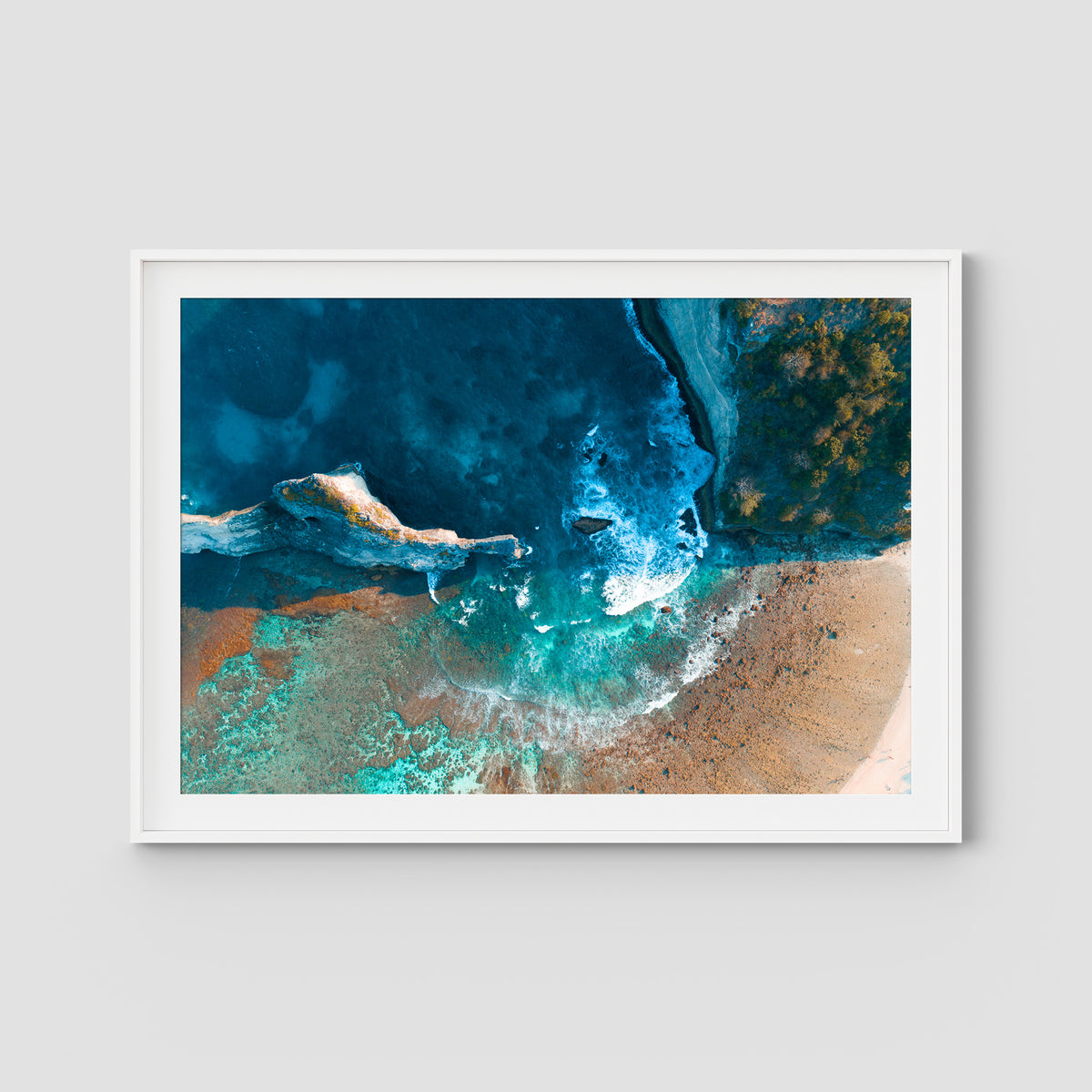 Atuh Beach - Nusa Penida - Art Print - Traditional Frame - White - Landscape