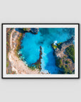 Blue Lagoon - Nusa Ceningan - Art Print - Traditional Frame - Black - Landscape