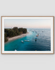 Gili T Island Sunrise ii - Art Print - Traditional Frame - Raw Oak - Landscape