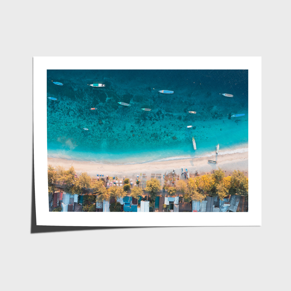 Gili T Boats - Art Print - Fine Art Paper - Unframed Print - Landscape