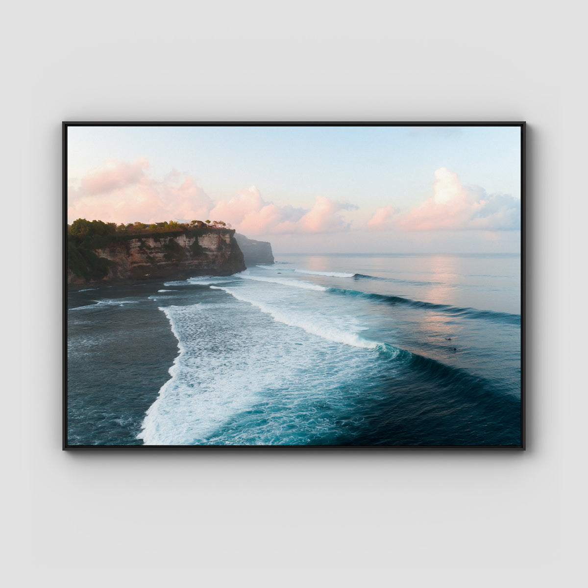 Uluwatu Sunsets - Art Print - Float Frame Canvas - Black - Landscape