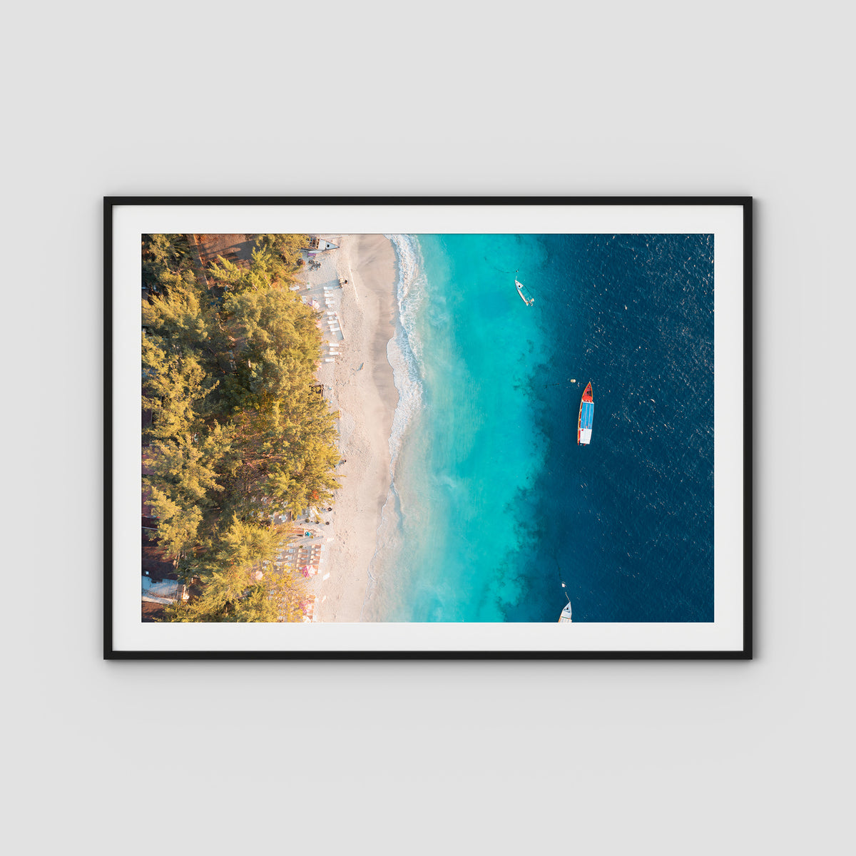 Gili T Tropical - Art Print - Traditional Frame - Black - Landscape