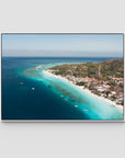 Gili T Reef Break - Art Print - Float Frame Canvas - White - Landscape
