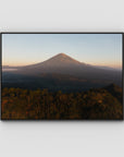 Mount Agung Sunrise - Art Print - Float Frame Canvas - Black - Landscape