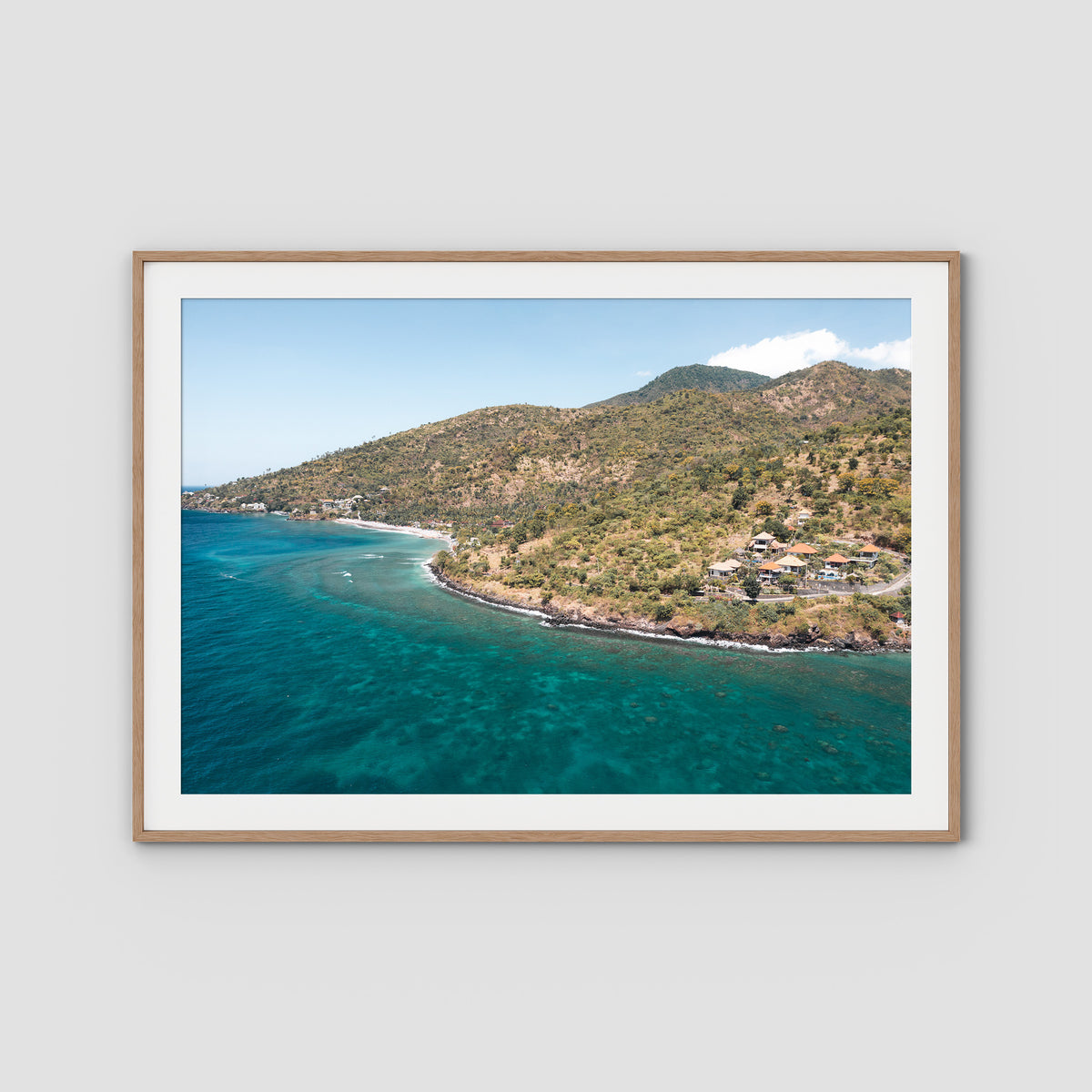 Amed - Art Print - Traditional Frame - Raw Oak - Landscape