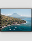 Amed & Mount Agung ii - Art Print - Float Frame Canvas - Black - Landscape