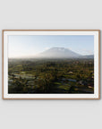 Rice Paddy Sunset East Bali ii  - Art Print - Traditional Frame - Raw Oak - Landscape