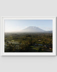 Rice Paddy Sunset East Bali ii  - Art Print - Traditional Frame - White - Landscape