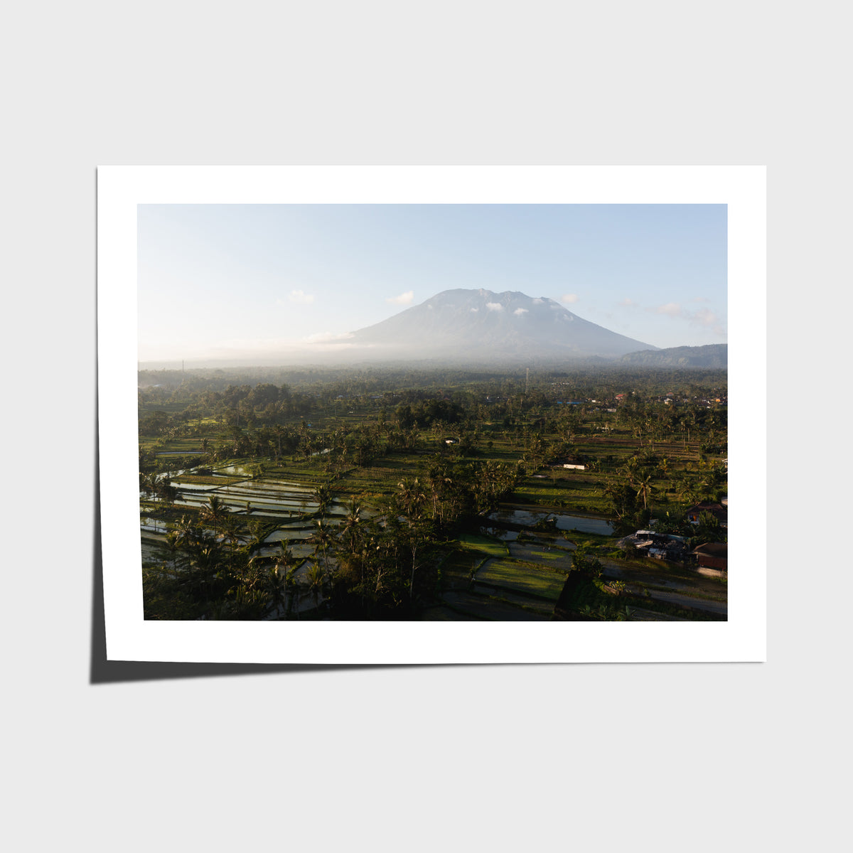 Rice Paddy Sunset East Bali ii  - Art Print - Fine Art Paper - Unframed Print - Landscape