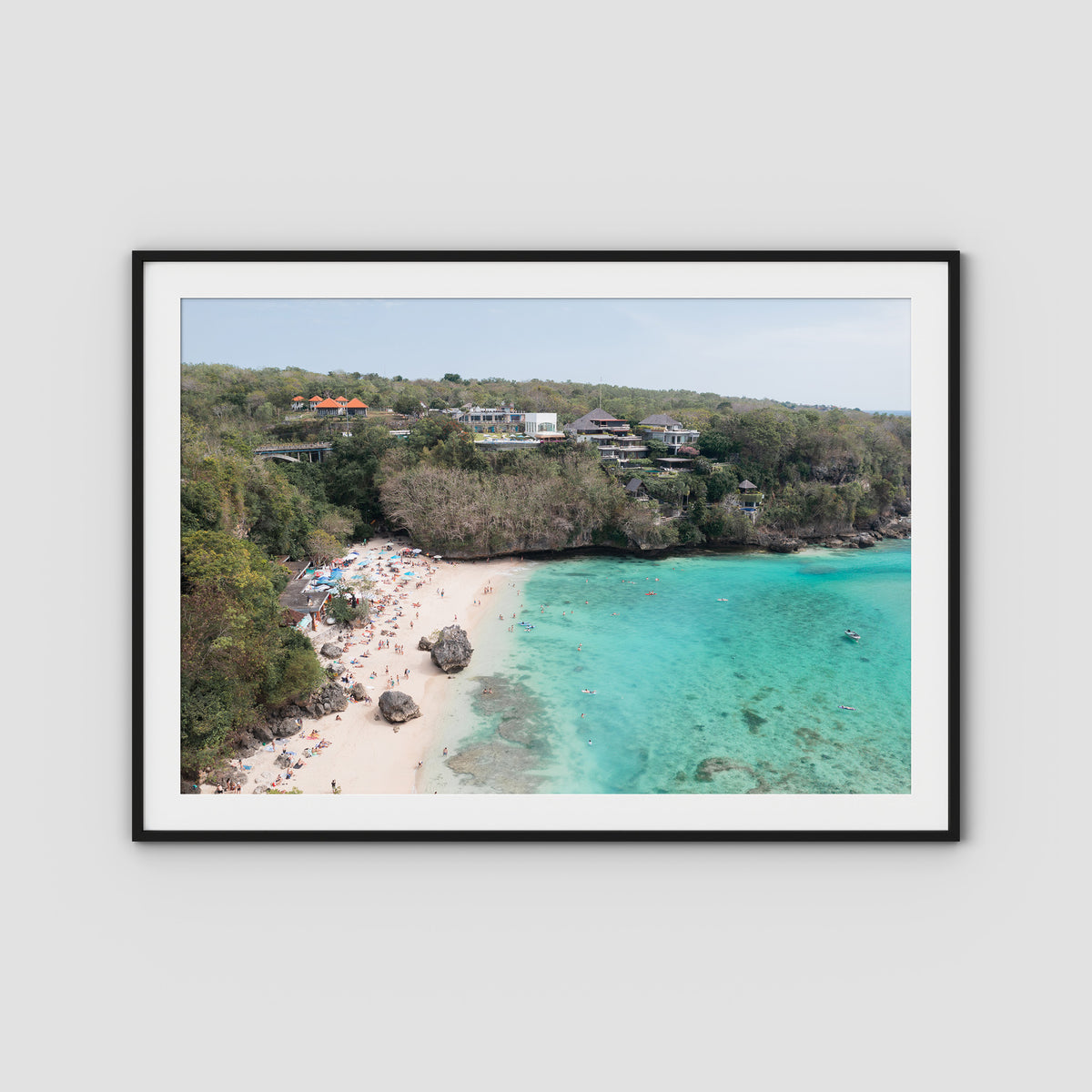 Padang Padang Beach ii - Art Print - Traditional Frame - Black - Landscape