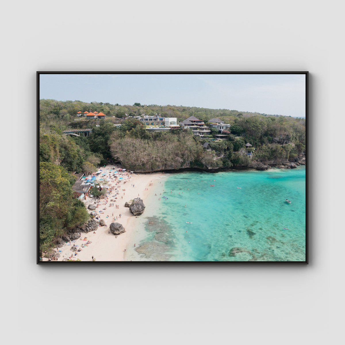 Padang Padang Beach ii - Art Print - Float Frame Canvas - Black - Landscape