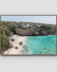 Padang Padang Beach ii - Art Print - Float Frame Canvas - Raw Oak - Landscape