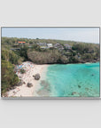 Padang Padang Beach ii - Art Print - Float Frame Canvas - White - Landscape