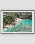 Padang Padang Aerial - Art Print - Traditional Frame - Black - Landscape