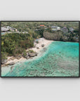Padang Padang Aerial - Art Print - Float Frame Canvas - Black - Landscape