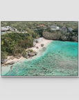 Padang Padang Aerial - Art Print - Float Frame Canvas - White - Landscape